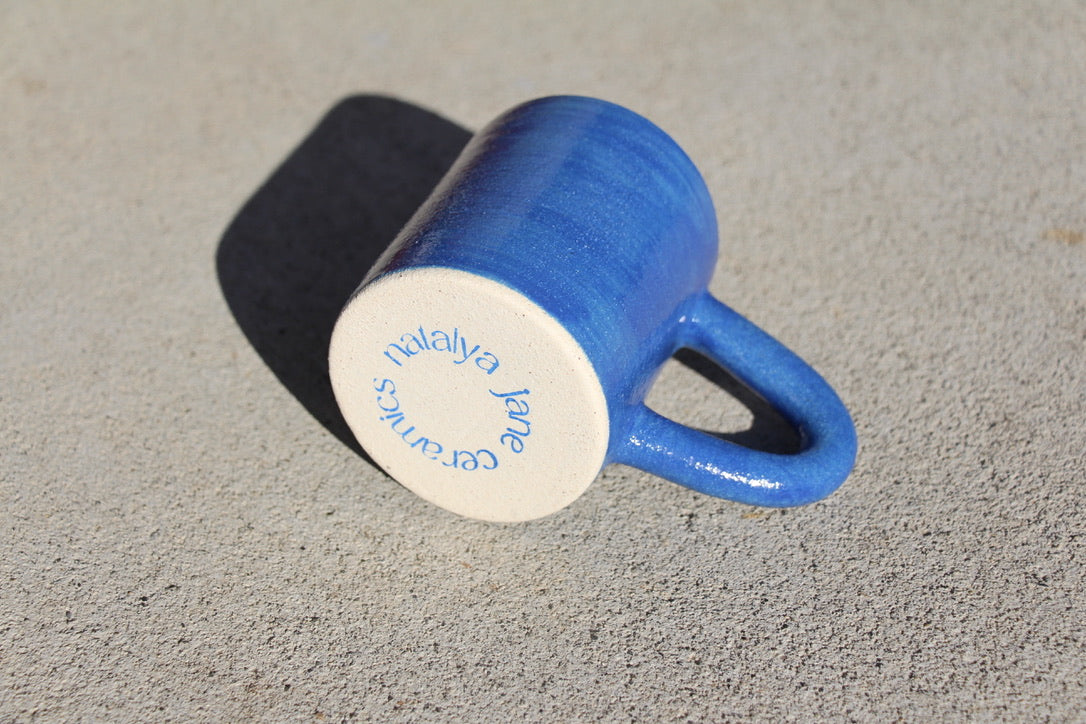 Cobalt Blue Pottery Mug