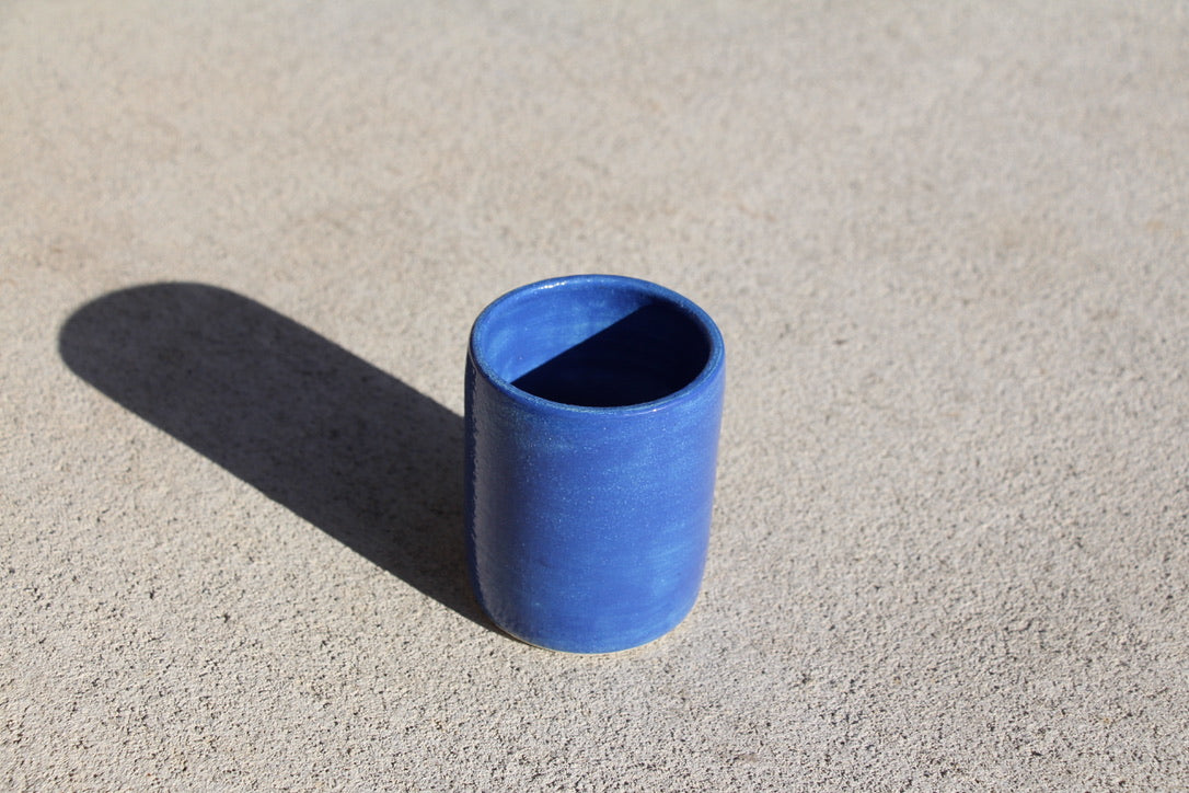 Rich Blue Pottery Cup