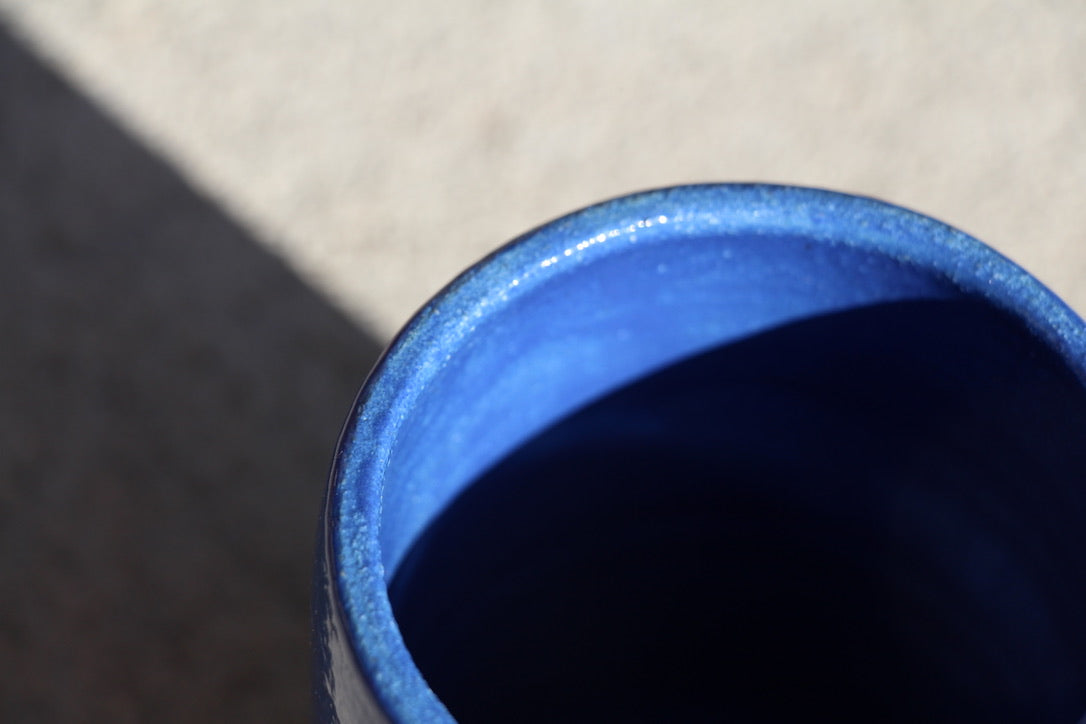 Rich Blue Pottery Cup