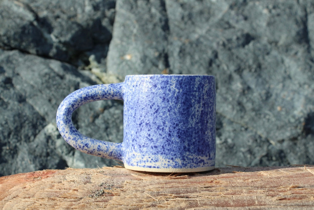 Blue Speckle Pottery Mug